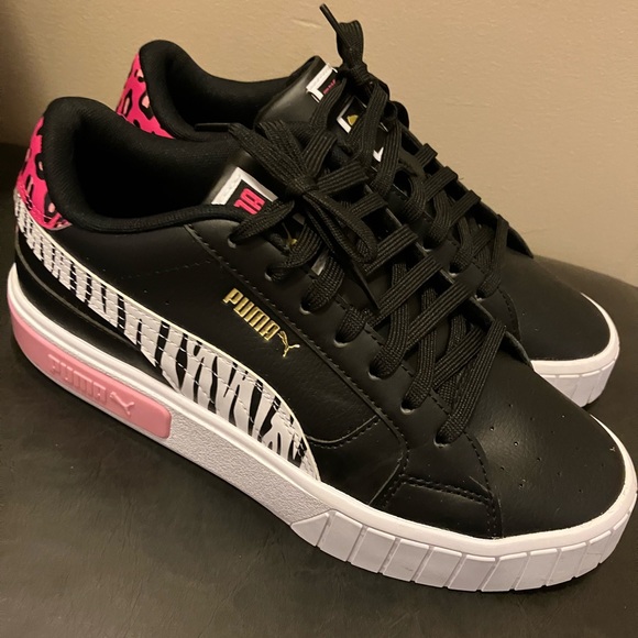 Girls Blk/white/pink puma sneaker - Picture 10 of 15
